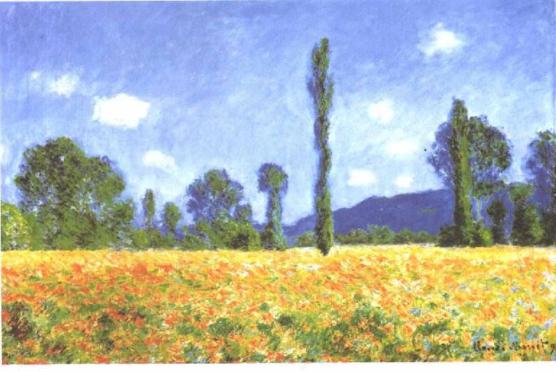 Claude Monet Champ de coquelicots a Giverny Norge oil painting art